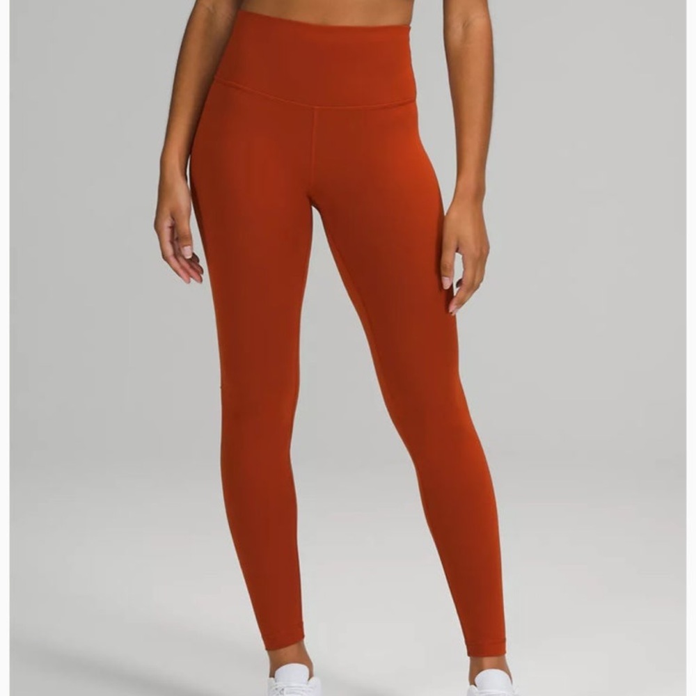 Lululemon Wunder Train leggings Aztec brick size 2